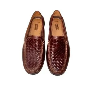 Johnston & Murphy Fowler Woven Venetian loafer in tan leather Johnston & Murphy | Shoes | Johnston Murphy Woven Venetian  main image 2